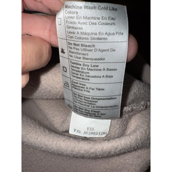 Carhartt Hoodie 2XL Loose Fit Mink Sweatshirt Logo Sleeve Workwear Streetwear - Picture 10 of 10